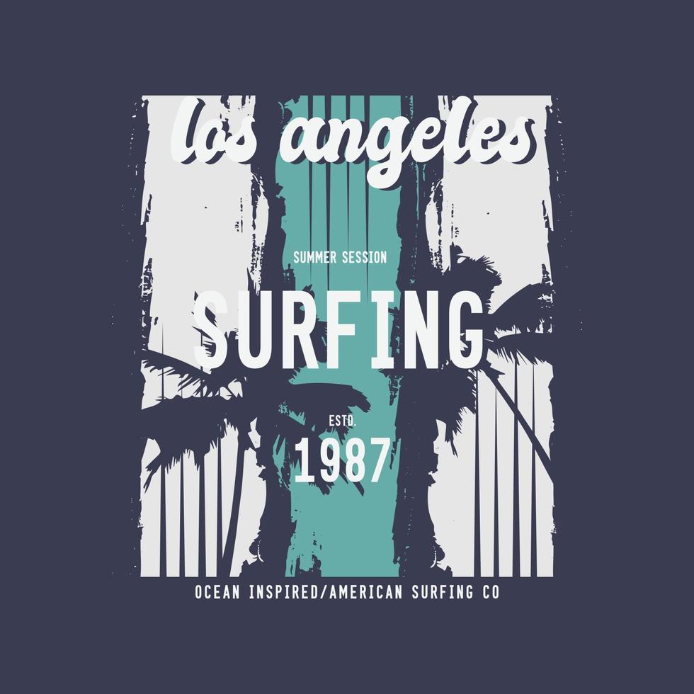 tipografia de ilustração de los angeles. perfeito para design de camiseta vetor