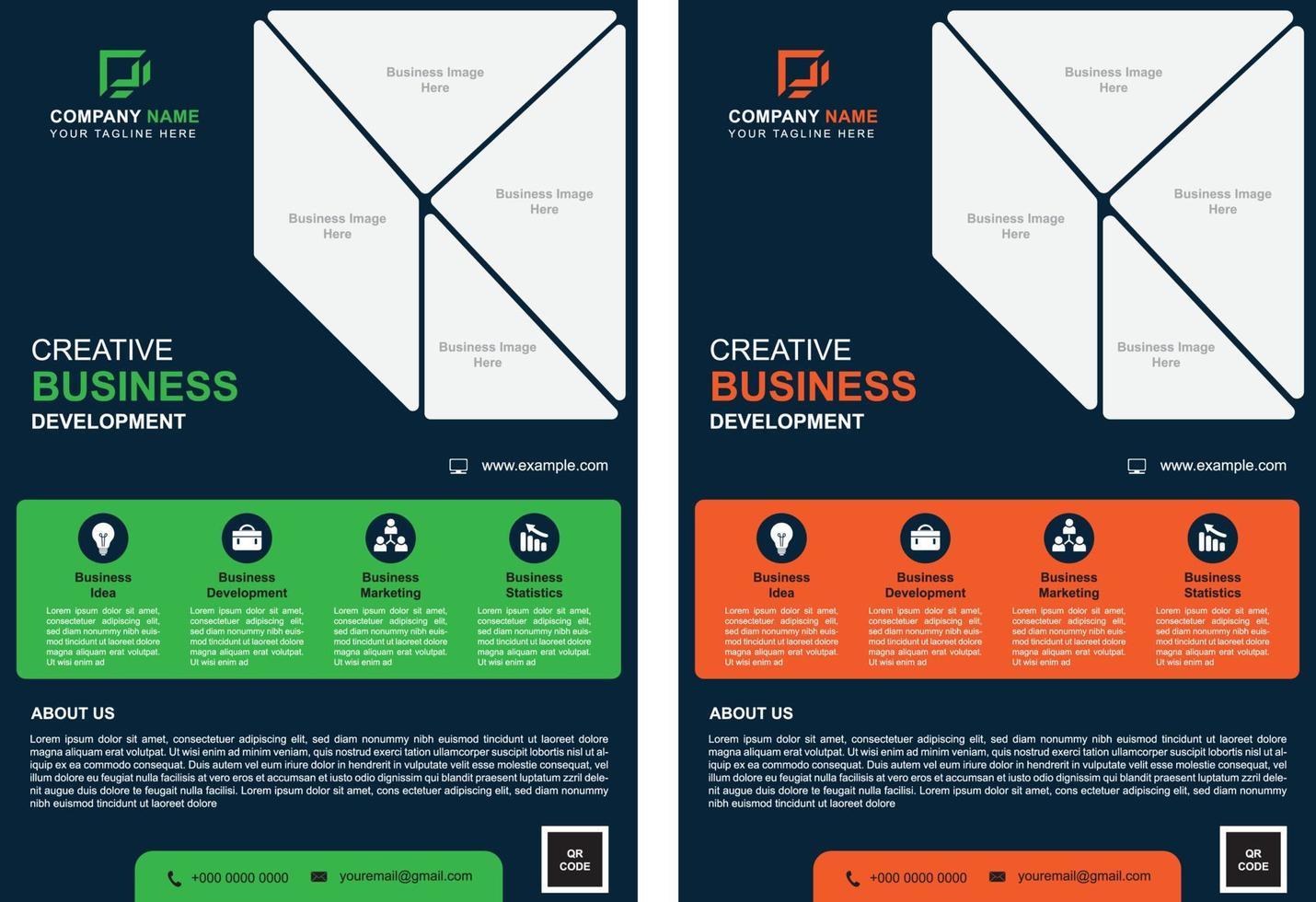 design criativo de folheto de negócios vetor