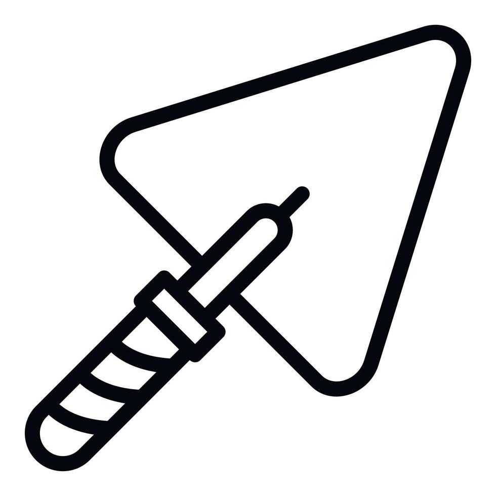 ícone de espátula de cimento, estilo de estrutura de tópicos vetor