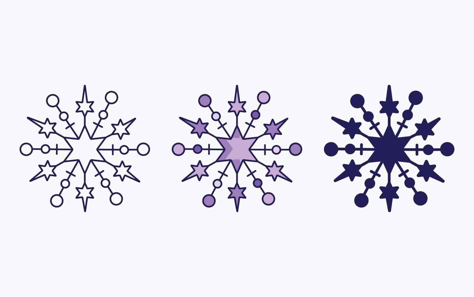 linha de floco de neve e ícone de glifo, ilustração vetorial vetor