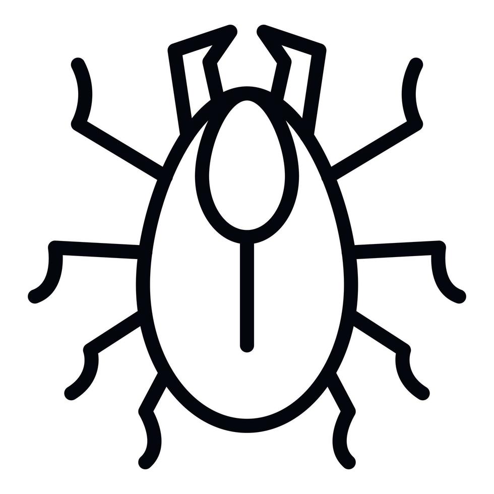 ícone de bug anelídeo, estilo de estrutura de tópicos vetor
