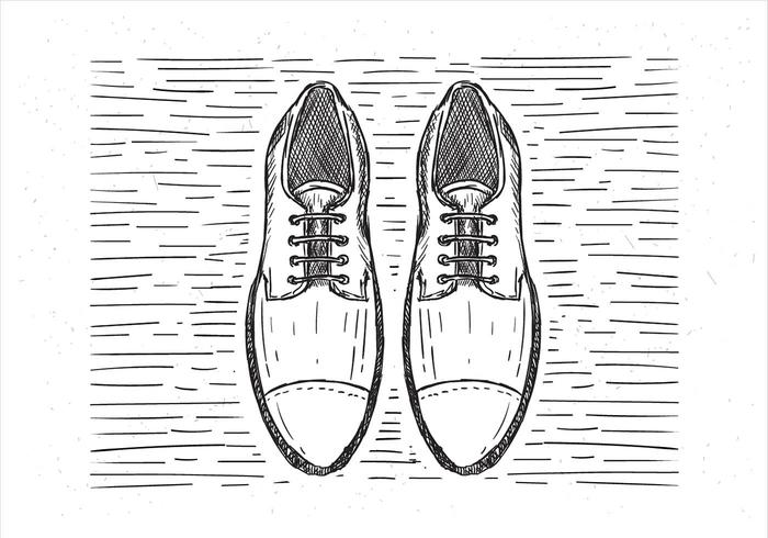 Ilustração de sapatos desenhados a mão do vetor livre