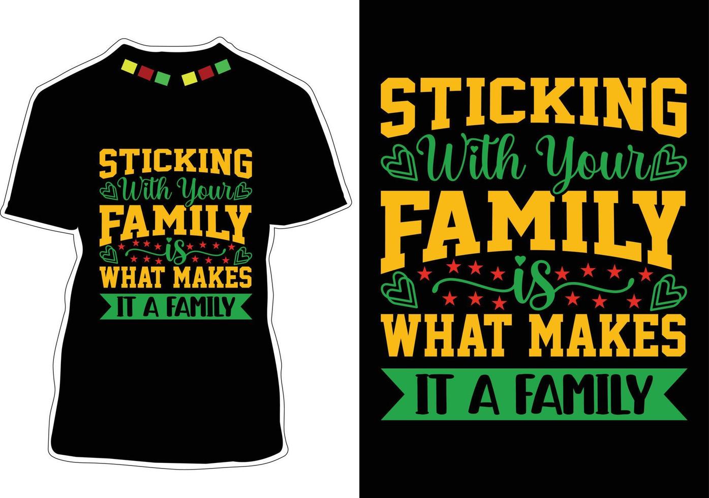 design de camiseta com citações de família vetor