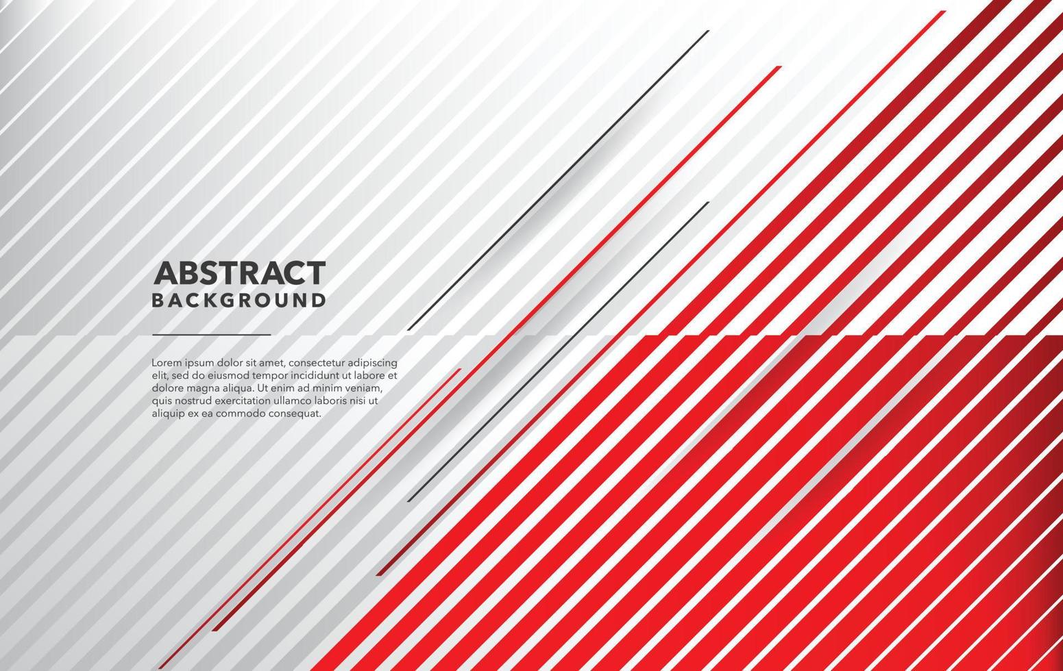 design de fundo abstrato moderno branco vermelho vetor