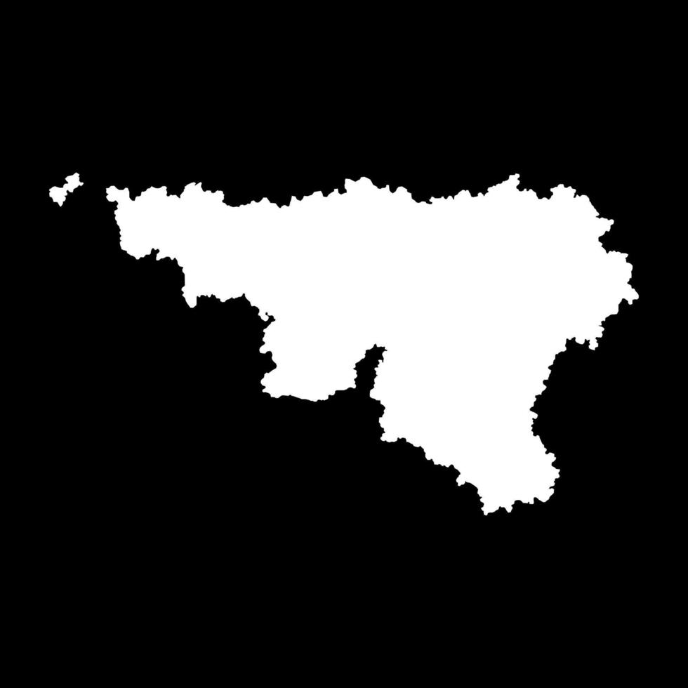 mapa da região da Valônia, Bélgica. ilustração vetorial. vetor