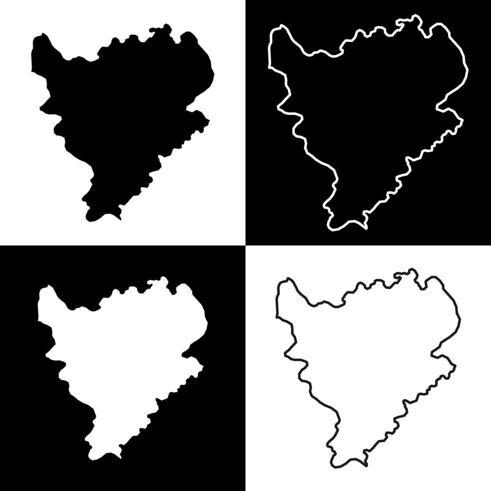 conjunto de East Midlands Inglaterra, mapa da região do Reino Unido. ilustração vetorial. vetor