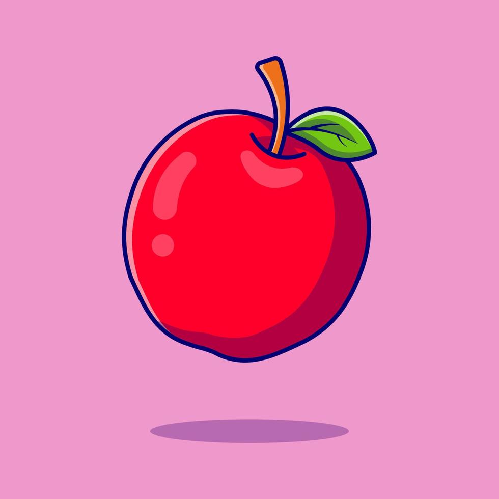 ilustração de ícone de desenho animado de fruta maçã vetor