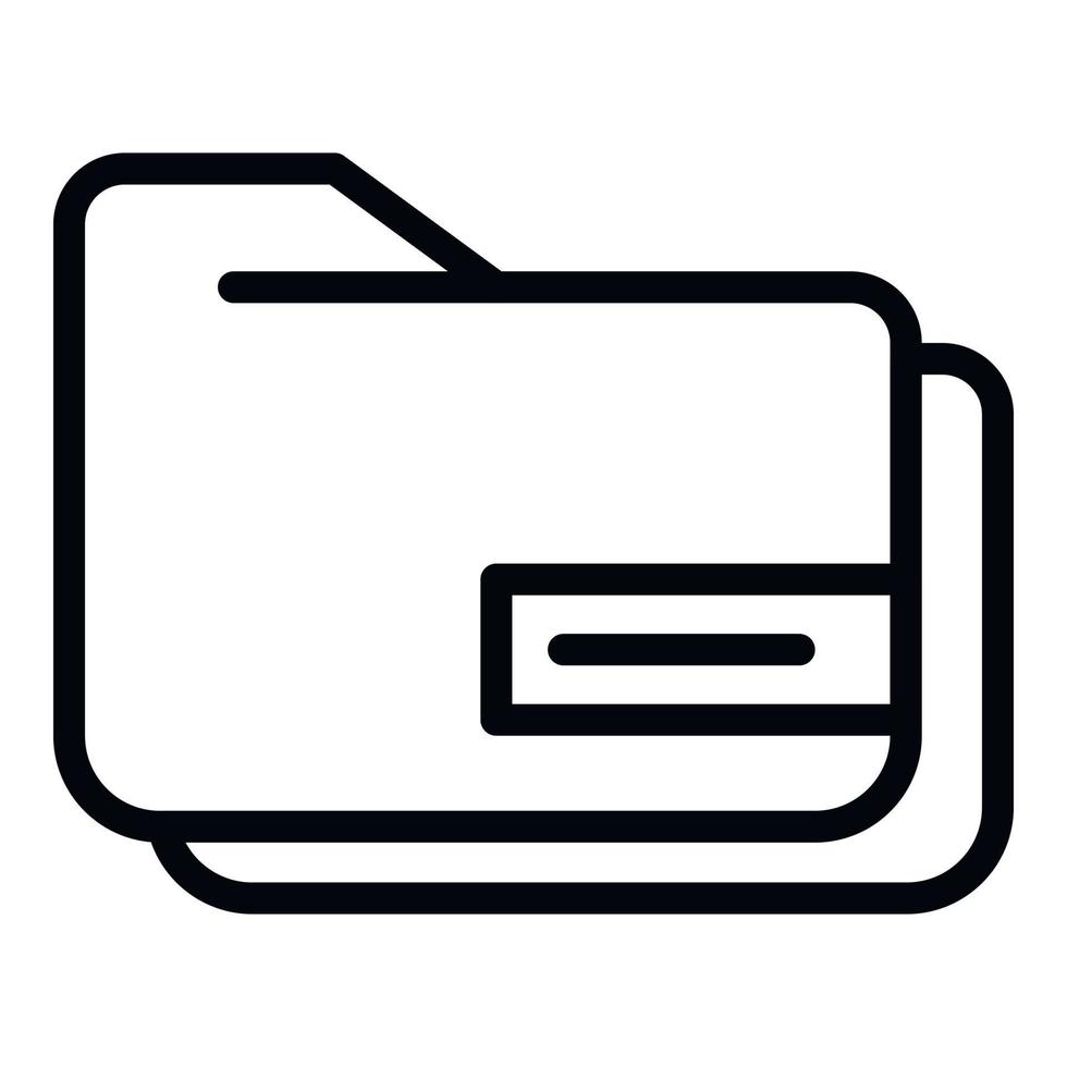ícone de pasta de arquivo, estilo de estrutura de tópicos vetor