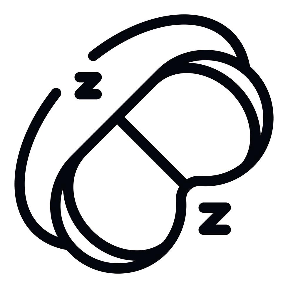 ícone da tampa dos olhos para dormir, estilo de estrutura de tópicos vetor