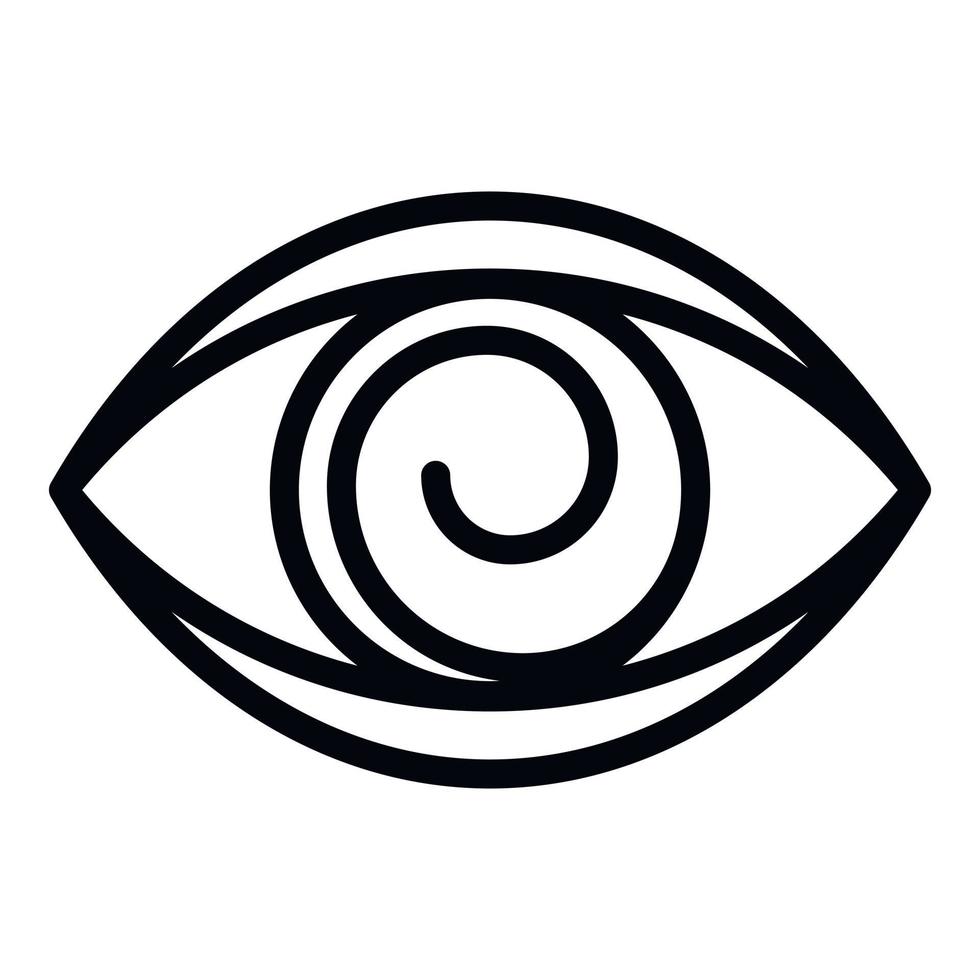 ícone de hipnose ocular, estilo de estrutura de tópicos vetor