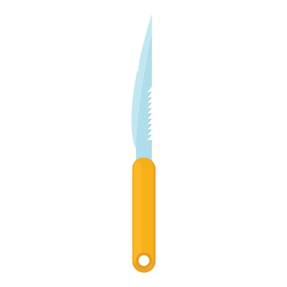 ícone de faca estreita afiada, estilo cartoon vetor