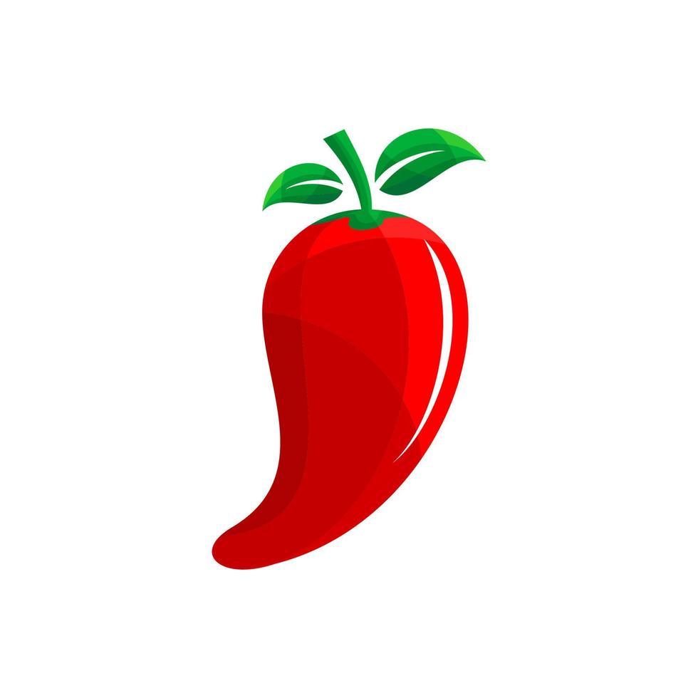 logotipo da pimenta vermelha vetor