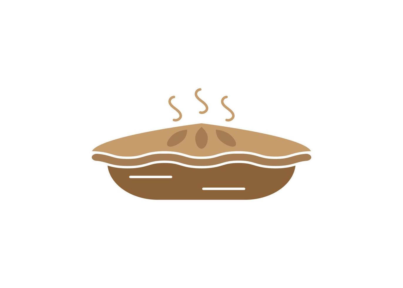 ilustração de clipart de modelo de design de ícone de torta de maçã vetor