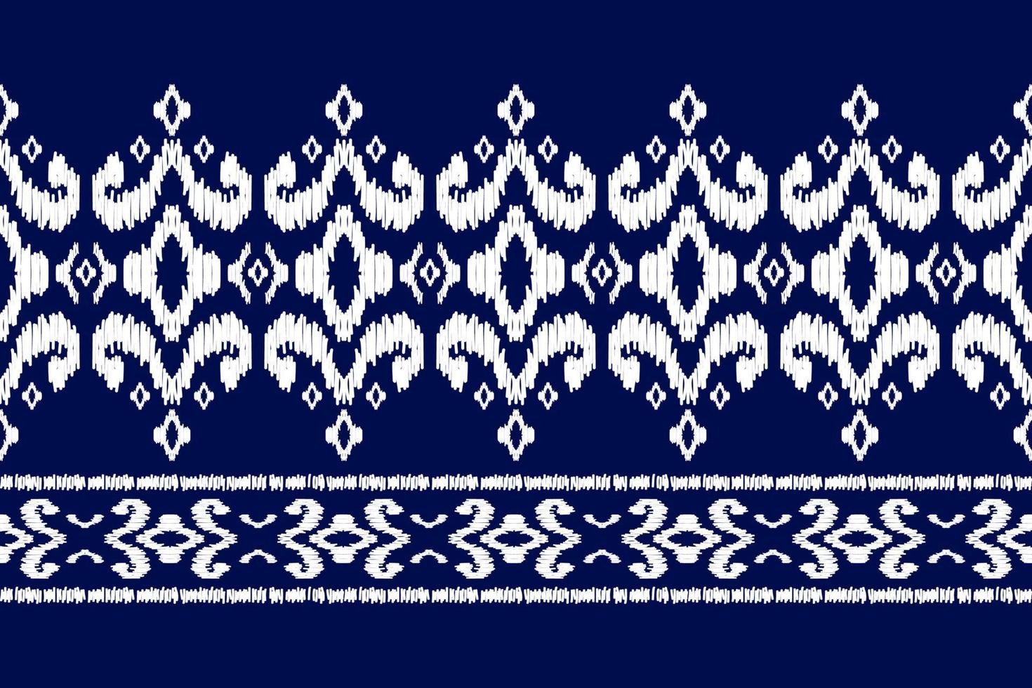 arte de padrão ikat étnico de fronteira. tecido americano, estilo mexicano. nativo listrado geométrico. vetor