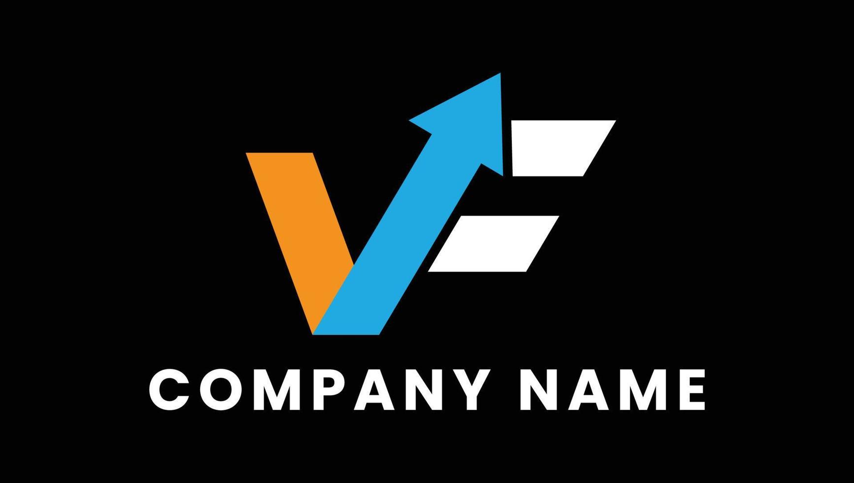 letra vf inicial logotipo financeiro arte vetorial vetor