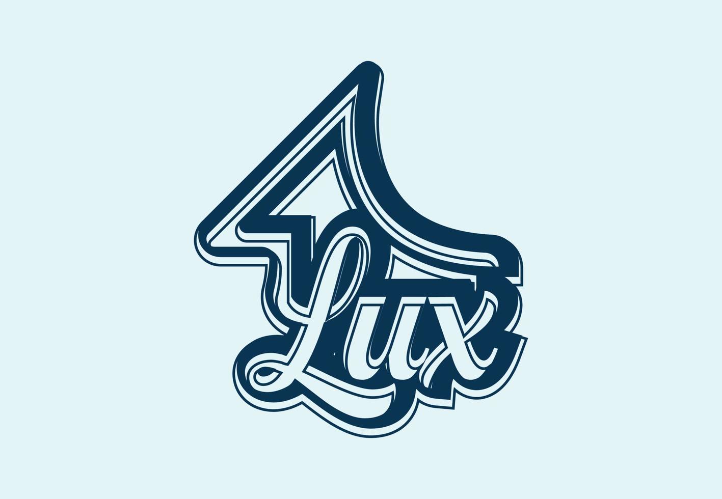 logotipo de carta lux e modelo de design de ícone vetor