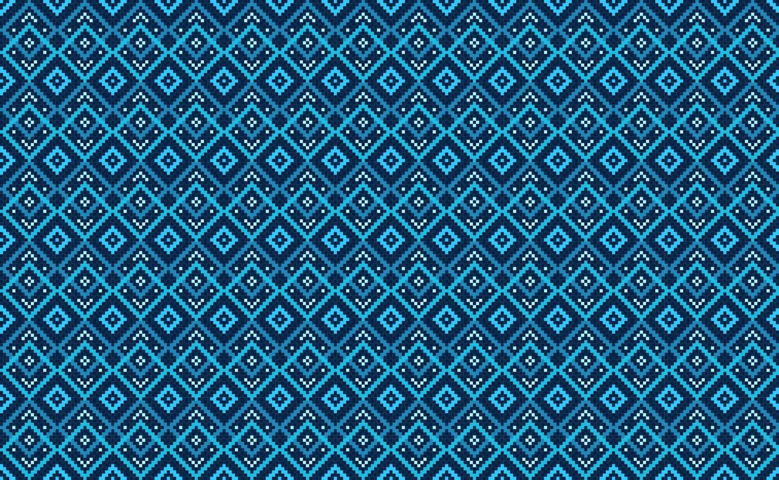 padrão étnico geométrico, fundo asteca bordado vetorial, estilo nórdico contínuo de pixel vetor