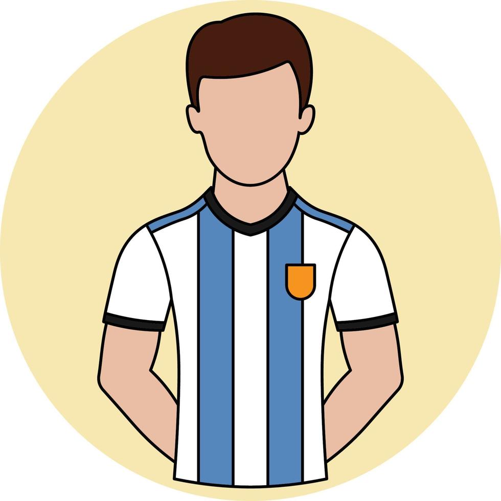 camisa de futebol argentina ícone cheio vetor