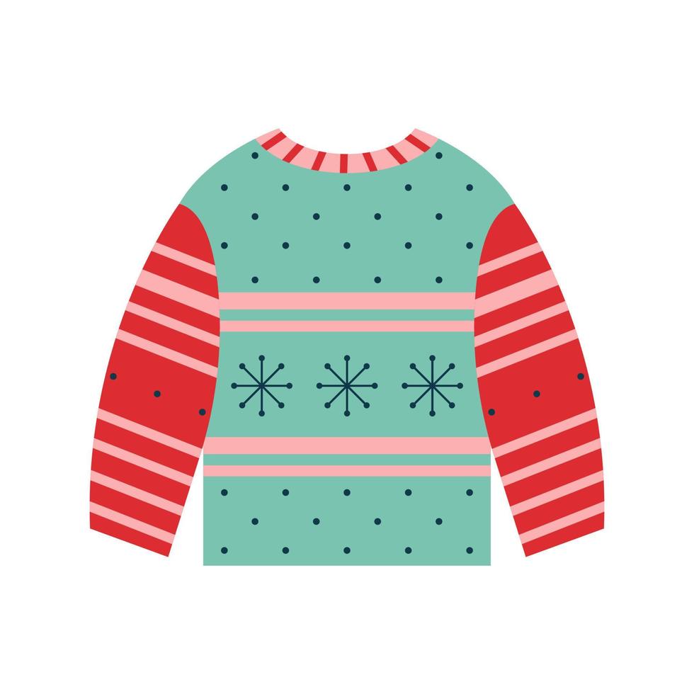 ícone de doodle de suéter feio de malha de Natal. vetor