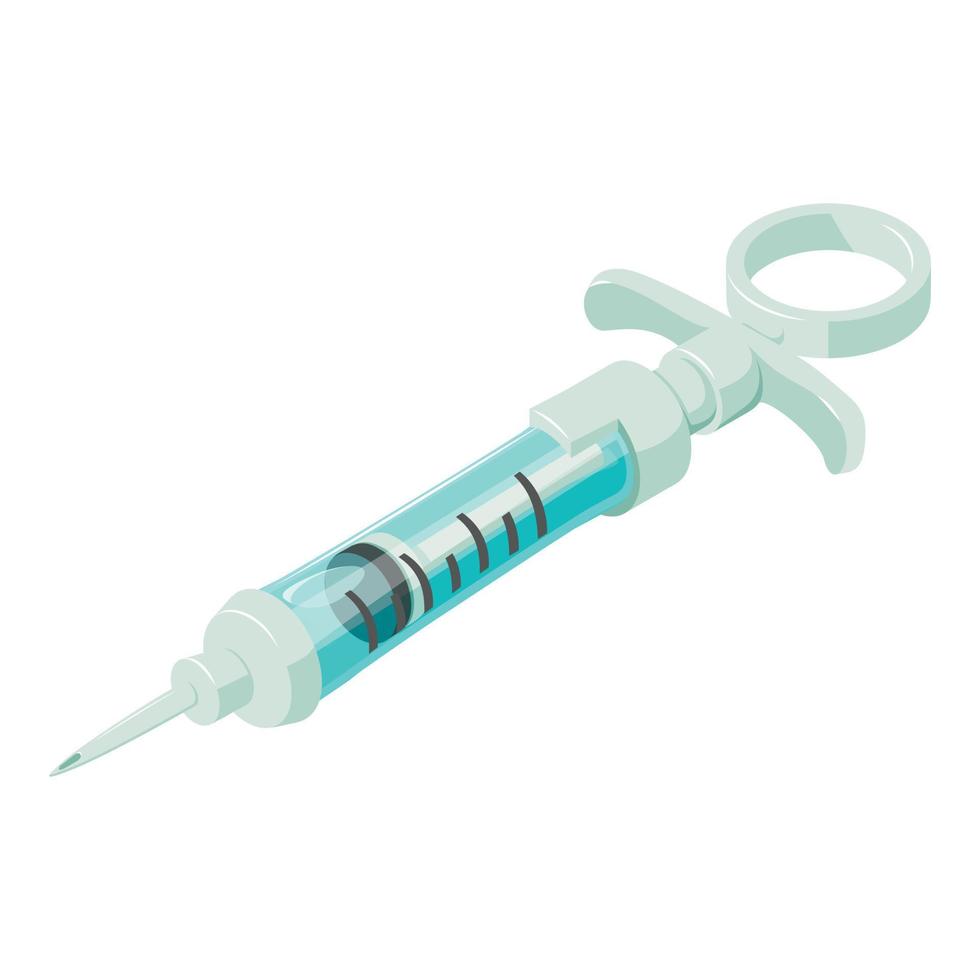 seringa para ícone de vacina, estilo isométrico vetor