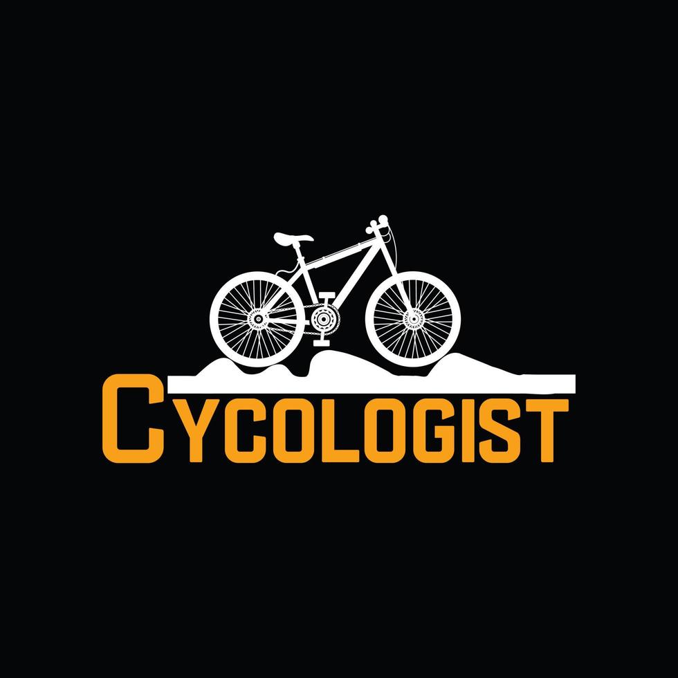 design de camiseta vetorial ciclologista. design de camiseta de bicicleta. pode ser usado para imprimir canecas, designs de adesivos, cartões comemorativos, pôsteres, bolsas e camisetas. vetor