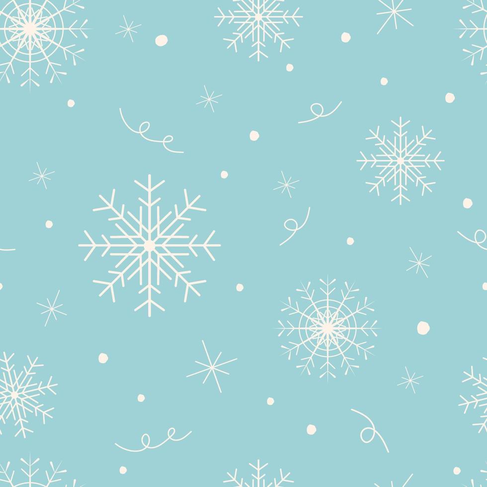 padrão sem emenda de Natal com motivos geométricos. flocos de neve e círculos com ornamentos diferentes. ilustração vetorial. vetor