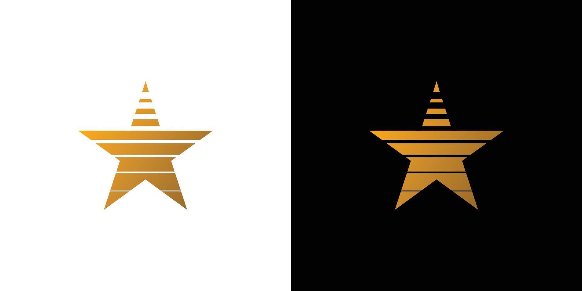 design de logotipo de estrela rápida exclusivo e moderno vetor