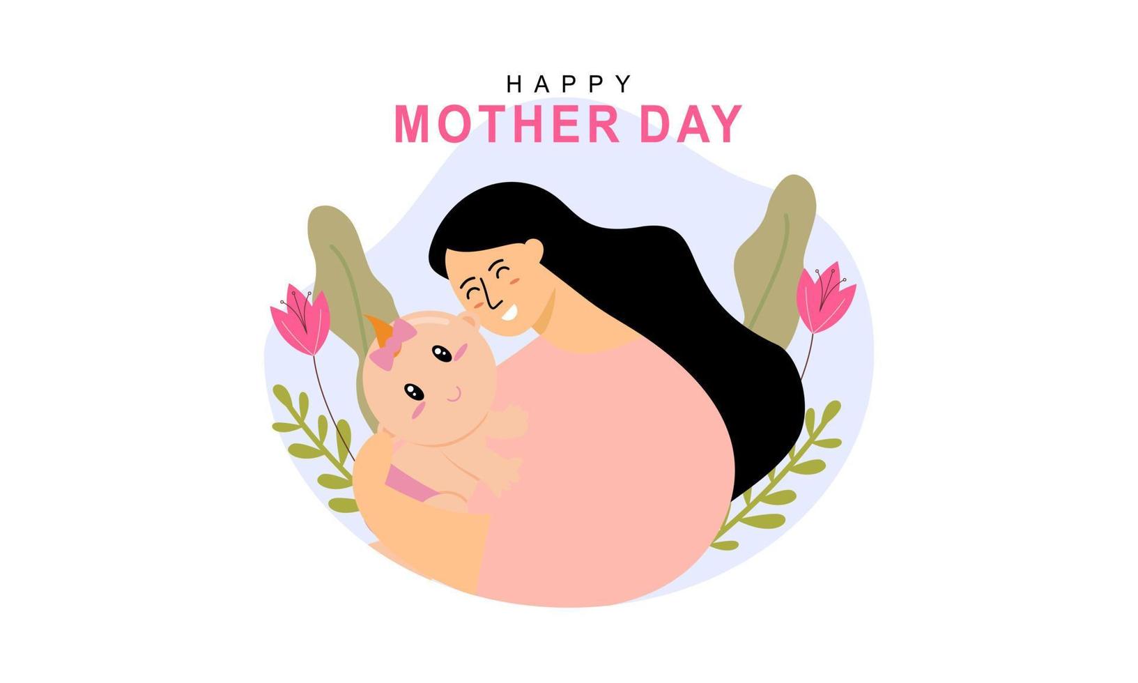vetor de ilustração do conceito de dia das mães
