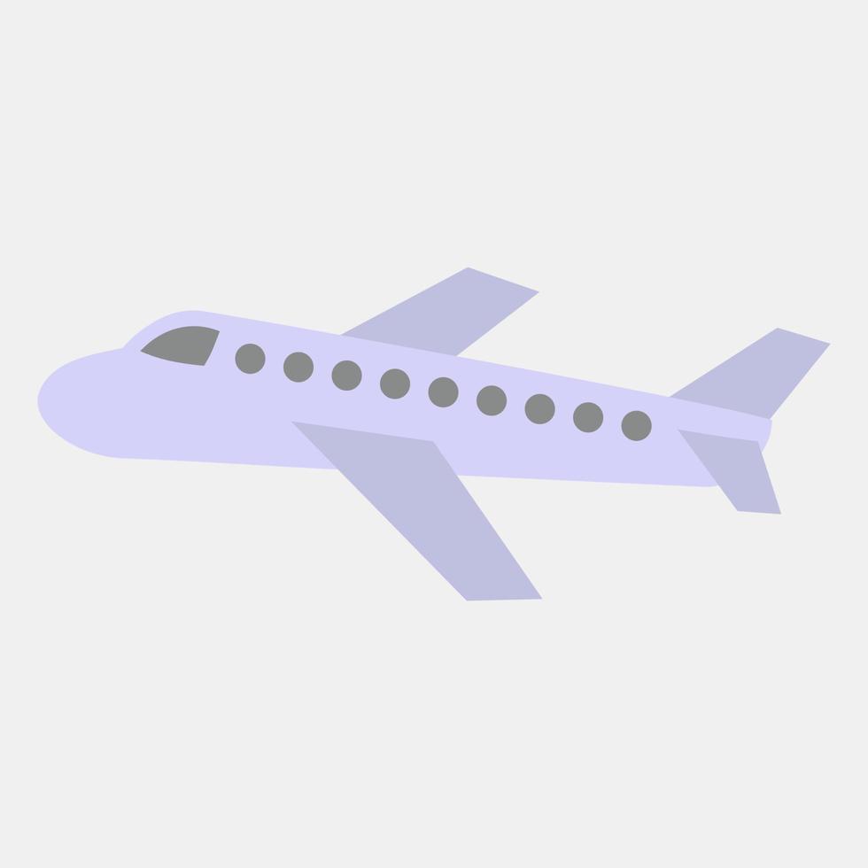 avião de ícone. elementos de transporte. ícones em estilo simples. bom para impressões, cartazes, logotipo, sinal, propaganda, etc. vetor