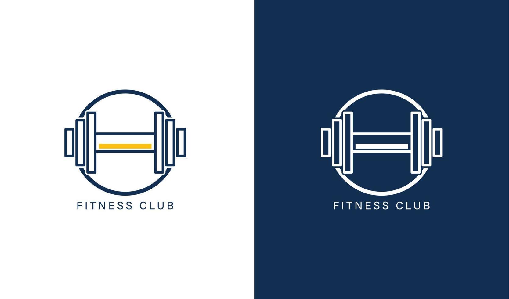 design simples de modelo de logotipo de clube de fitness vetor