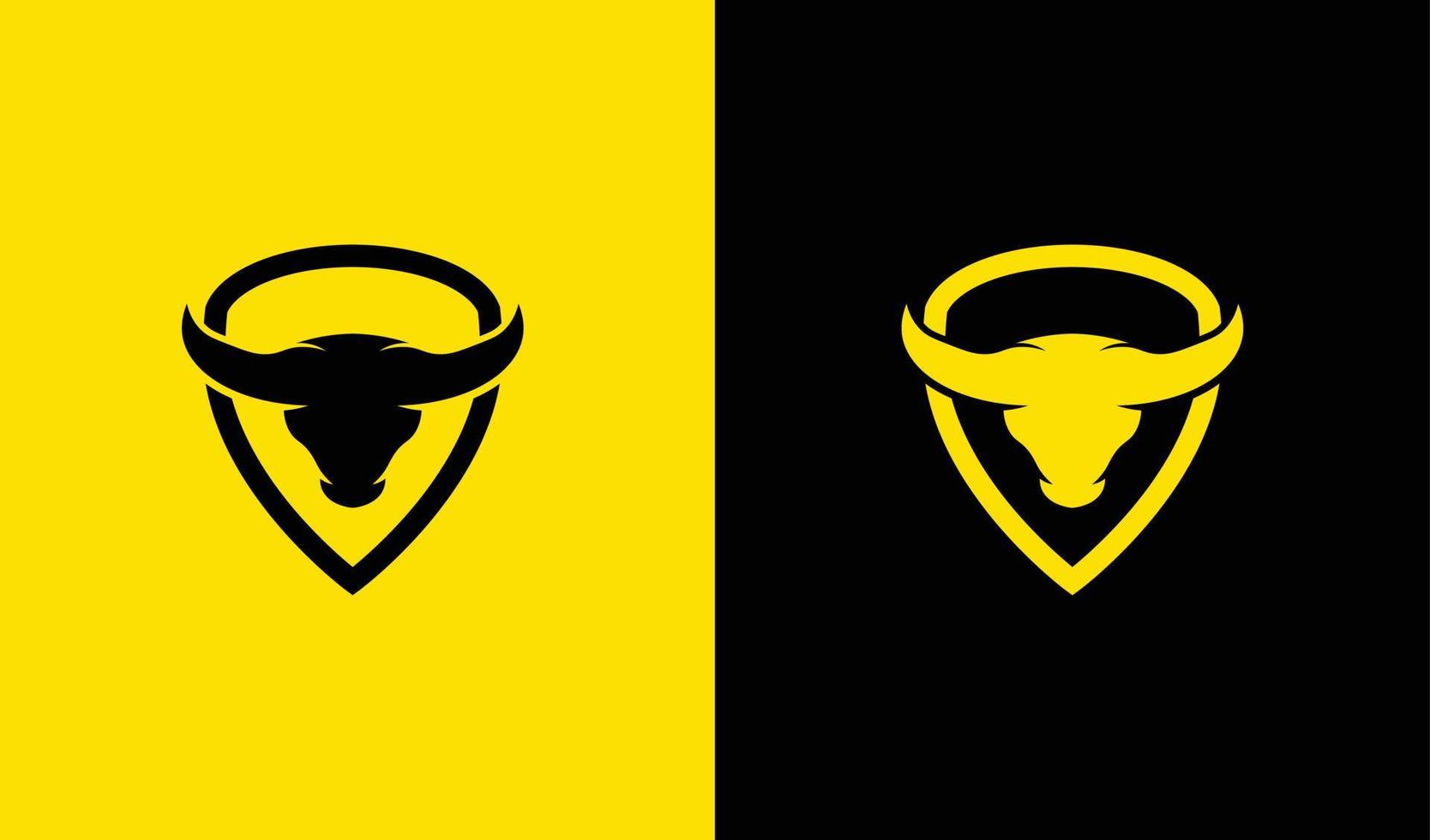 design simples de modelo de símbolo de logotipo de touro vetor