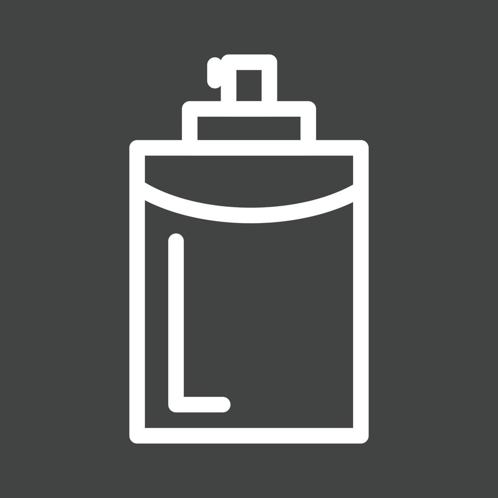 ícone invertido de linha de frasco de perfume vetor