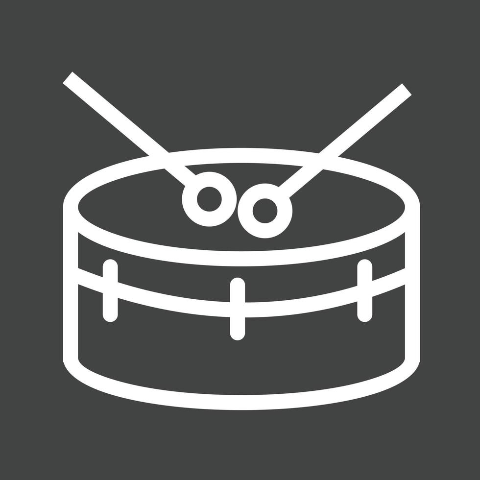 ícone invertido de linha de caixa de tambor vetor