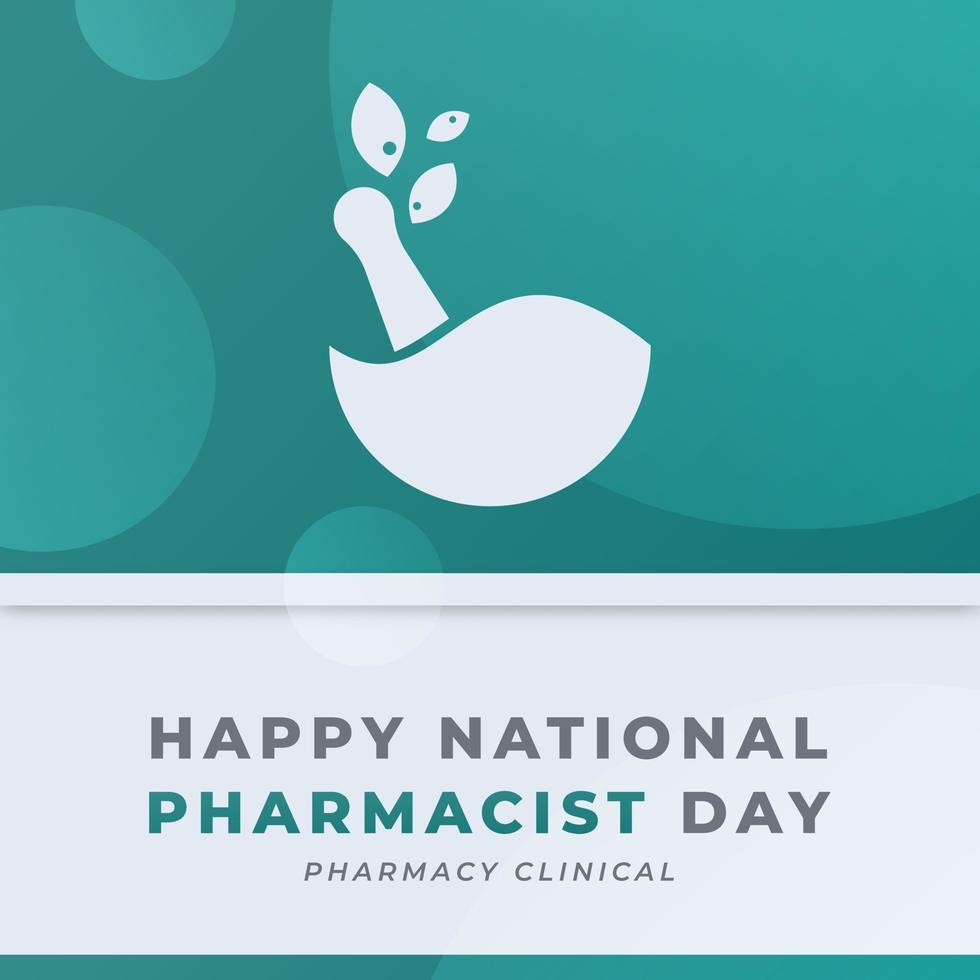 feliz dia nacional do farmacêutico janeiro celebração design ilustração vetorial. modelo para plano de fundo, cartaz, banner, publicidade, cartão ou elemento de design de impressão vetor