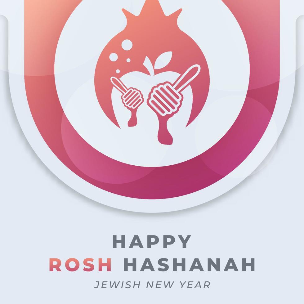 ilustração feliz do projeto do vetor da celebração do dia de Rosh Hashaná. modelo para plano de fundo, cartaz, banner, publicidade, cartão ou elemento de design de impressão