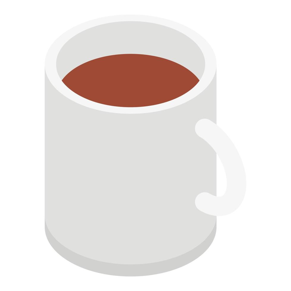 ícone da caneca de chá, estilo isométrico vetor
