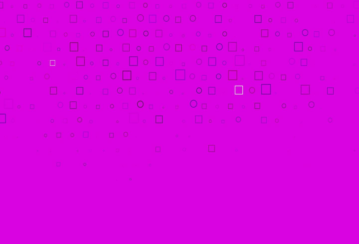 textura de vetor rosa claro com discos, retângulos.
