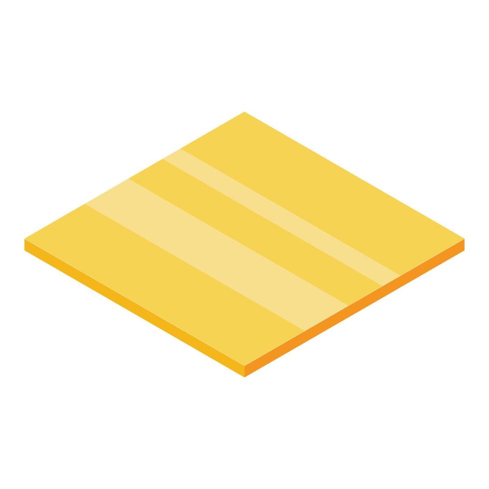 ícone de fatia de queijo macio, estilo isométrico vetor