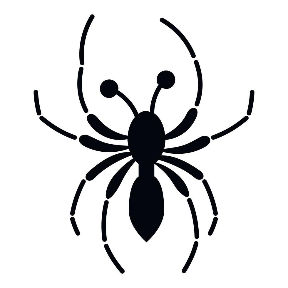 ícone de aranha de halloween, estilo simples vetor