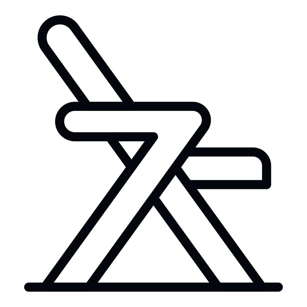 ícone de cadeira de piquenique, estilo de estrutura de tópicos vetor