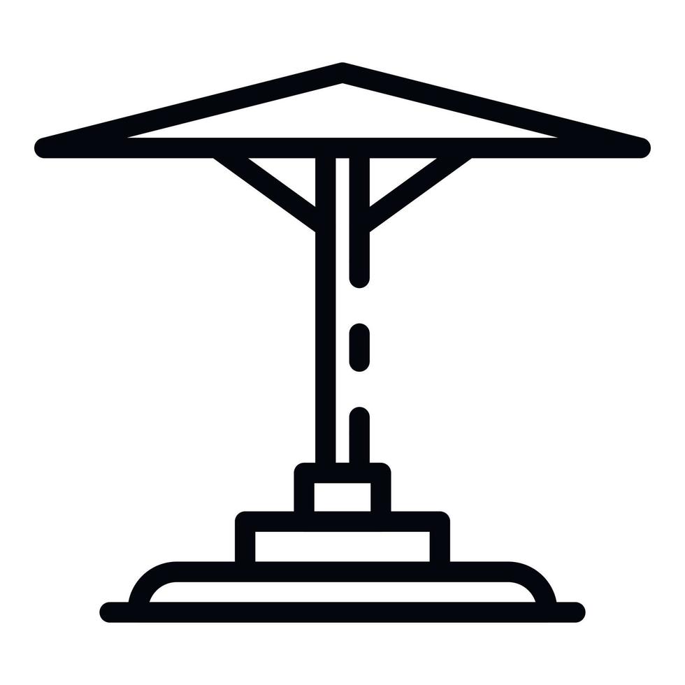ícone de guarda-chuva de jardim, estilo de estrutura de tópicos vetor