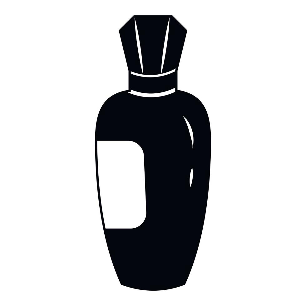 ícone de garrafa de fragrância cosmética, estilo simples vetor