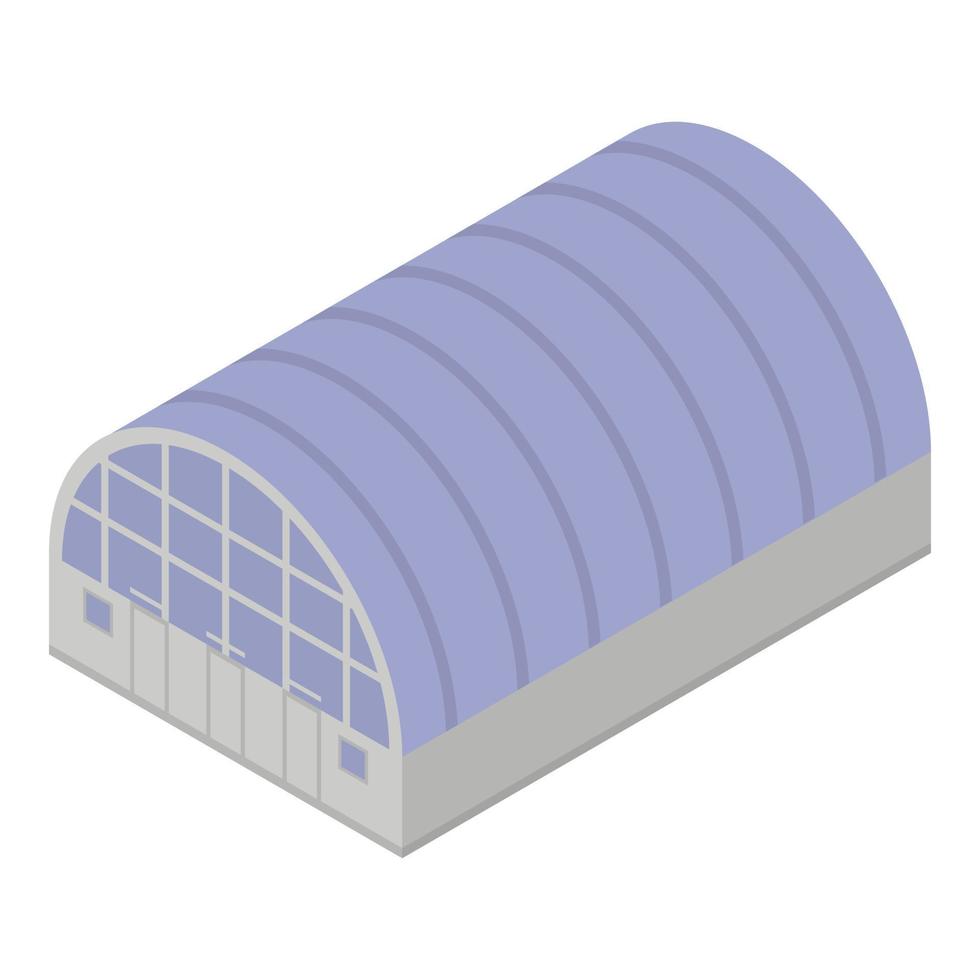 ícone do hangar de tecnologia, estilo isométrico vetor