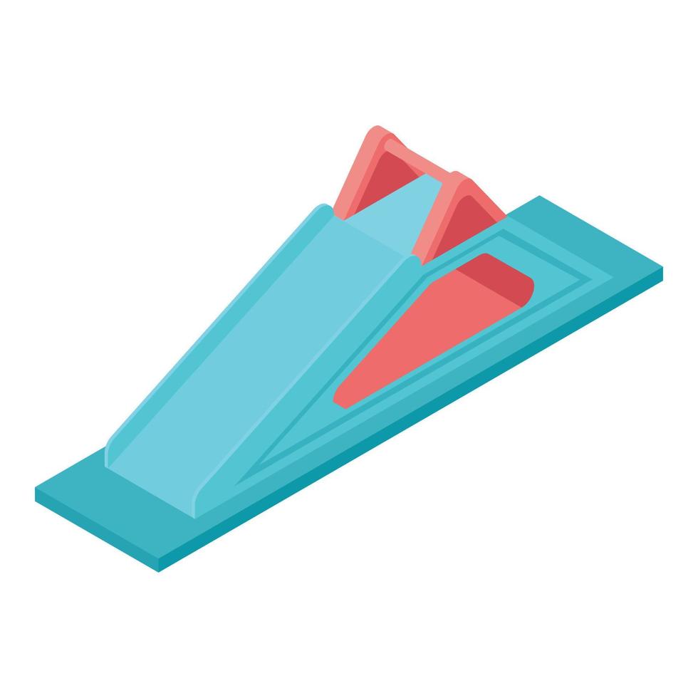 ícone de slide de criança de plástico, estilo isométrico vetor