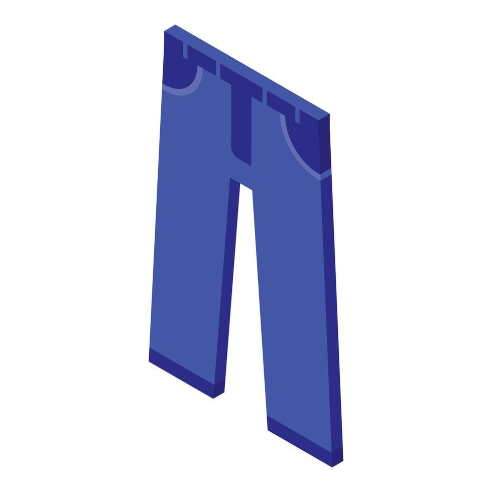 ícone de jeans azul, estilo isométrico vetor