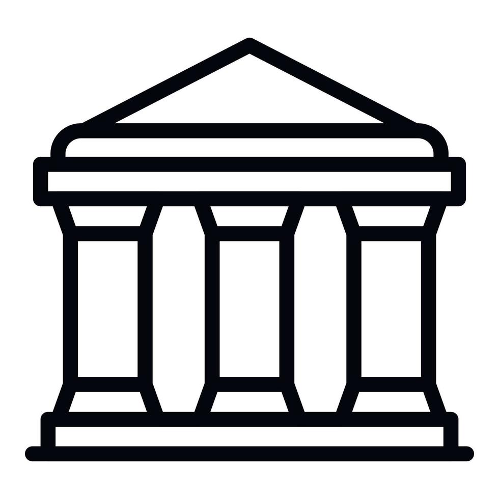 ícone de construção de justiça, estilo de estrutura de tópicos vetor