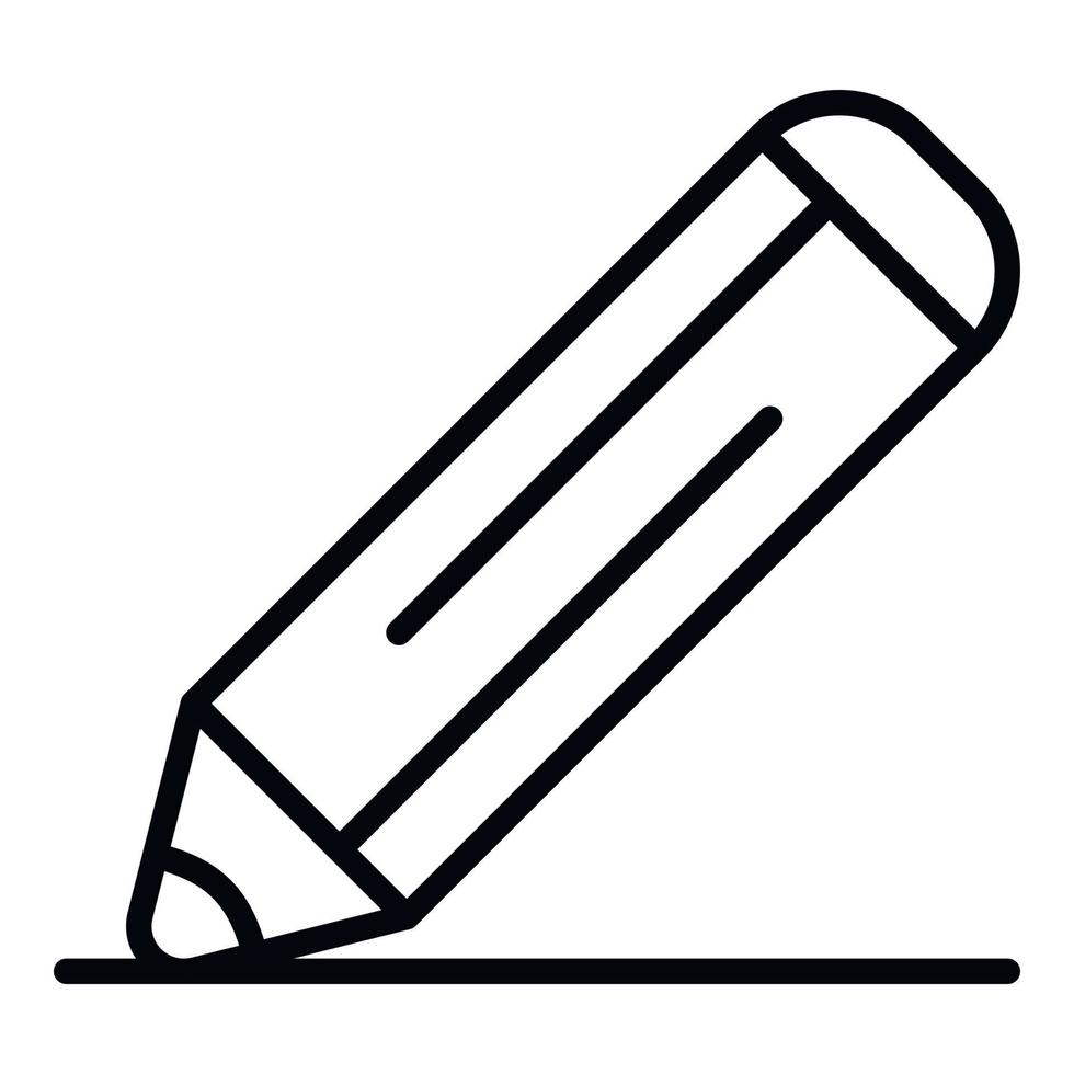 ícone de lápis, estilo de estrutura de tópicos vetor