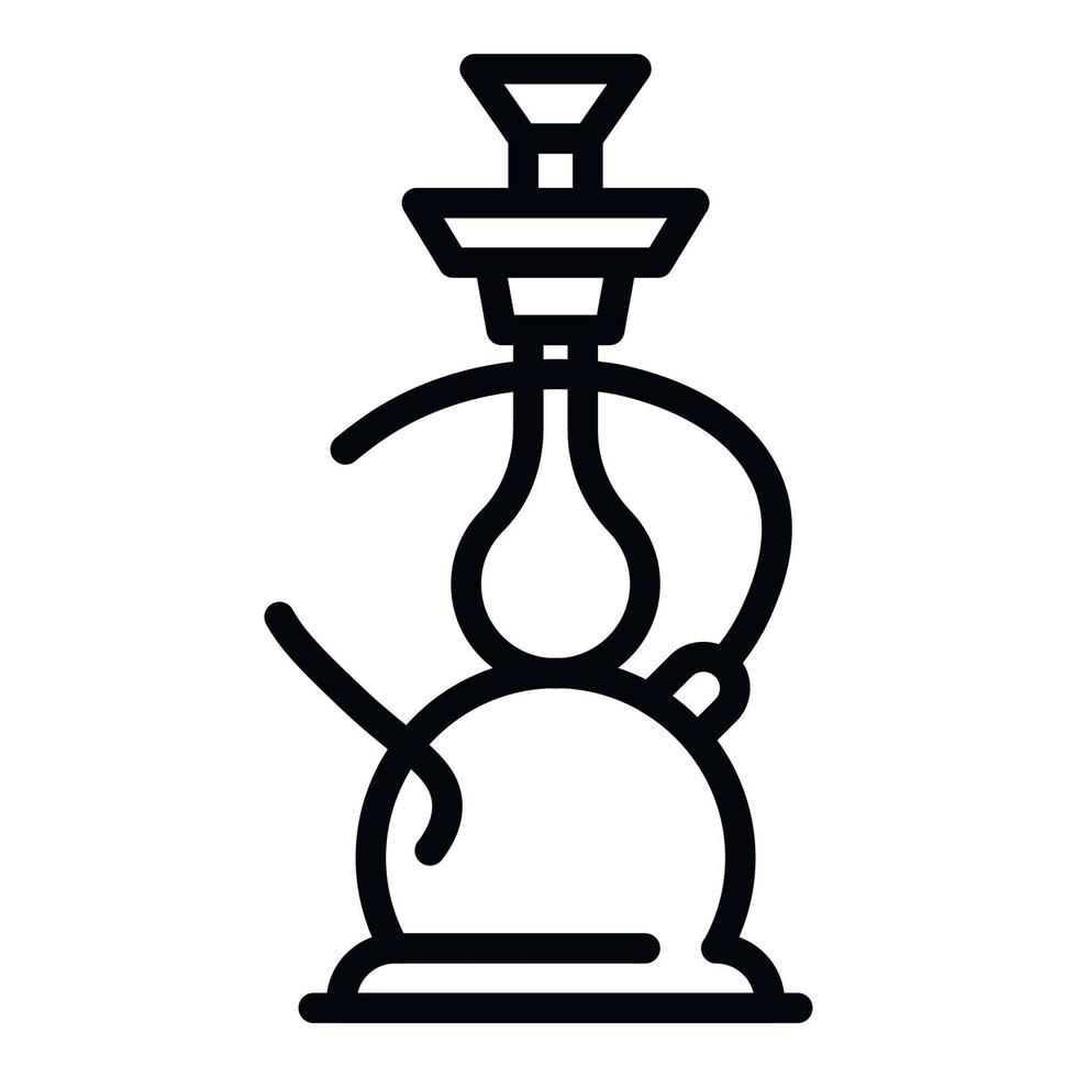 ícone de cachimbo de água, estilo de estrutura de tópicos vetor