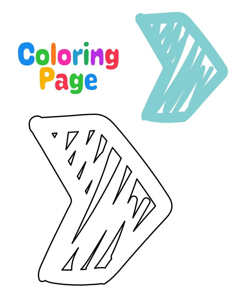 página para colorir com seta para crianças vetor