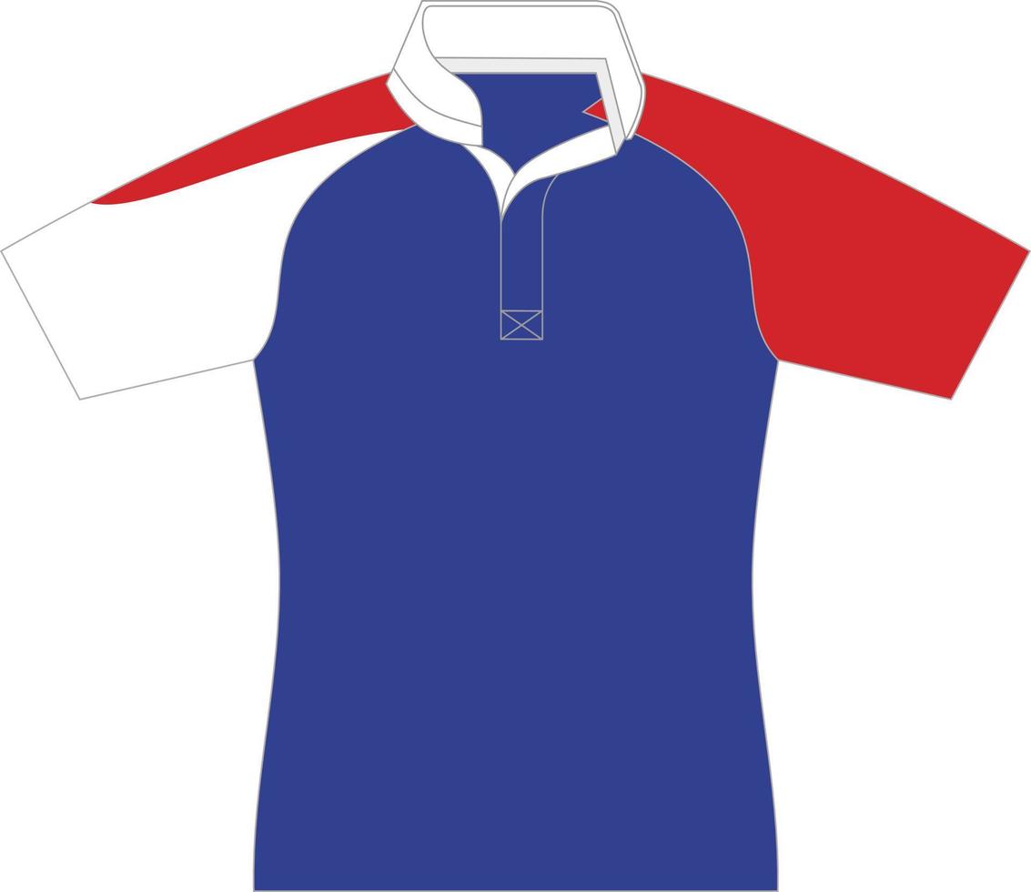 modelo de design esportivo de camiseta para camisa de futebol. uniforme esportivo em vista frontal. camiseta simulada para clube esportivo. ilustração vetorial vetor